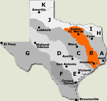 Trinity & San Jacinto Rivers area